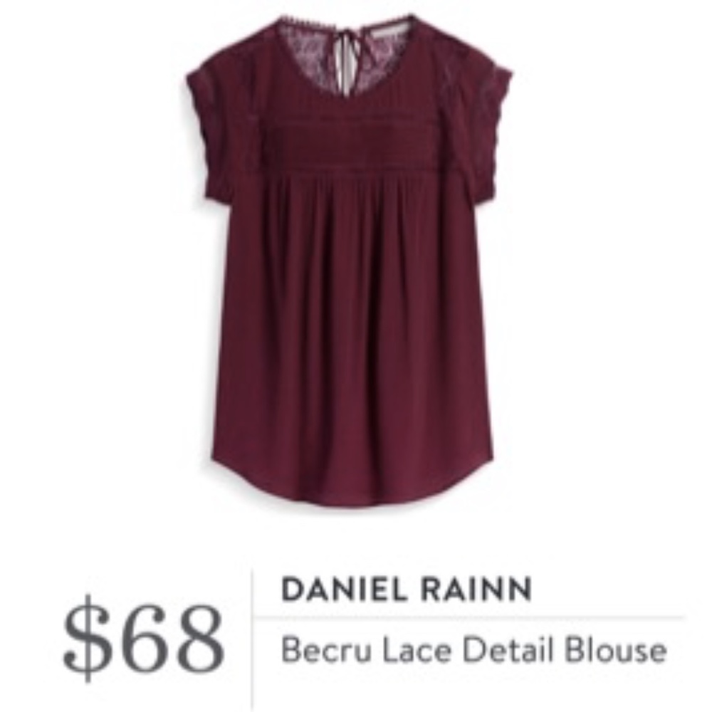 STITCH FIX DANIEL RAINN Becru Lace Detail Blouse